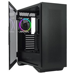 NOUA IRON V6 - CASE TOWER - 1 VENTOLA PREINSTALLATA ARGB - PANNELLO VETRO TEMP. - DISSIPAZIONE A LIQUIDO